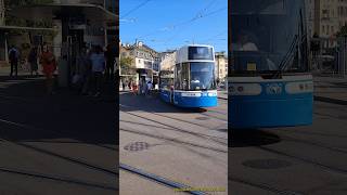 VBZ Flexity Tram fährt beim Central Zürich ab [upl. by Aivuy]