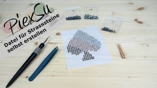 Plotteranleitung  StrasssteineSchablone ohne Kit erstellen  PiexSu [upl. by Ahaelam]