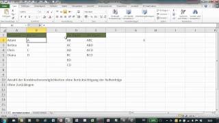 Excel  VARIATIONEN und KOMBINATIONEN  StatistikFunktionen [upl. by Oinafipe]