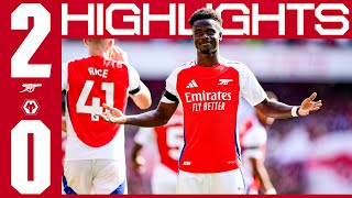 STARTING WITH A WIN ❤️  HIGHLIGHTS  Arsenal v Wolves 20  Havertz amp Saka  Premier League [upl. by Schmeltzer]