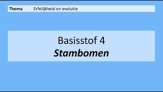 VMBO 3  Erfelijkheid en evolutie  4 Stambomen  8e Editie [upl. by Sackman]