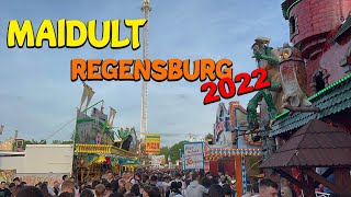 Maidult Regensburg 2022 Alle Fahrgeschäfte [upl. by Sarita]