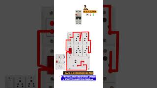 1 Two Pole MCB 1 Power Socket 1 Indicator 1 Switch 4 Socket Connection Diagram shorts [upl. by Freya]