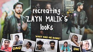 RECREATING ZAYN MALIKS LOOKS  Sanket Mehta [upl. by Nedle904]