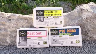 SAKRETE Concrete Mix SAKRETE Fast Set SAKRETE PSI 6000  HowTo Video [upl. by Kred]