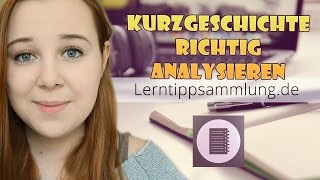 Eine Kurzgeschichte analysieren  Lerntippsammlungde [upl. by Aret]