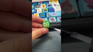 Drawing Mew Duolingo on the keyboard🤫🧏‍♂️🦉 shorts diy art keyboard tiktok trending doulingo [upl. by Stav145]