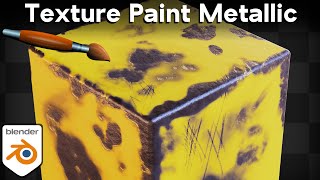 Texture Paint Metallic Maps and Edge Wear Blender Tutorial [upl. by Schurman631]