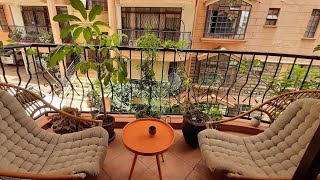 Wonderful furnished apartment in Kenya  Westlands  Nairobi  balcony garden  video tour [upl. by Ecinnahs]