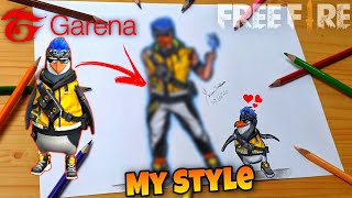 DESENHANDO O DOM PISANTE VERSÃO HUMANA FREE FIRE  Dibujando free fire  Gambar Free Fire [upl. by Eeslek]