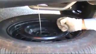 XUV500 W8  Changing flat tyre and resetting TPMS [upl. by Maisel]