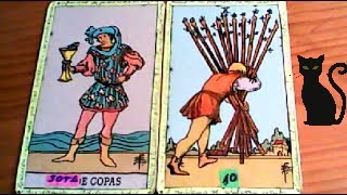 Combinaciones tarot con la SOTA de COPAS  ARCANOS MENORES DE BASTOS Por TARA [upl. by Uhp]