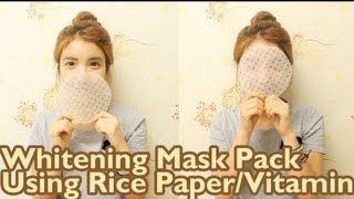 Whitening and Brightening Face Mask Using Rice Paper  Wishtrend [upl. by Aivata]