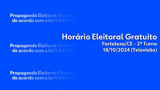 Horário Eleitoral  candidatos à prefeitura de FortalezaCE  televisão2º turno 18102024 [upl. by Ramor]