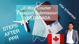 Steps after PPR  2 way courier to VFS for passport submission with details  CANADA PR VISA [upl. by Blaze]