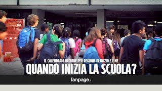 Quando inizia la scuola Ecco il calendario con le date e le festività Regione per Regione [upl. by Sadie495]