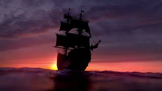 Pirate Folk Music of the Lost Seas  Relaxing Waves Ambience [upl. by Nnahoj]