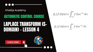 Laplace Transform S Domain  Lesson 4  Automatic Control Course [upl. by Philoo]