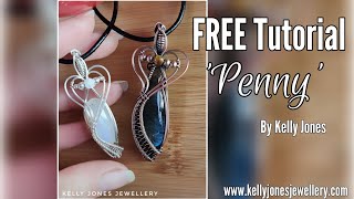 Wire Wrap Pendant Tutorial Penny by Kelly Jones [upl. by Rannug599]