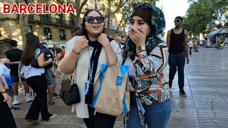 4K barcelona spain  la rambla 2024 😍 WALKING TOUR  4KHDR [upl. by Ellegna63]