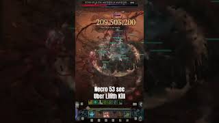 Mendeln Summon Necro 53 sec Uber Lilith Kill Diablo 4 S1 diablo4 shorts skulm [upl. by Wawro]