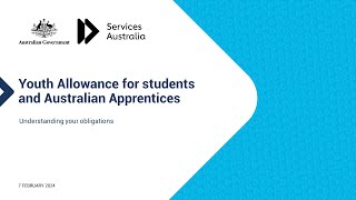 Youth Allowance for students and Australian Apprentices Understanding your obligations [upl. by Hanas]