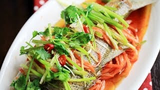 How To Make Chinese Steamed Fish  Chinese Cooking 蒸鱼 [upl. by Letnuahc]