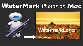 Watermark Photos on Mac  Automator Workflow Actions [upl. by Pitts]