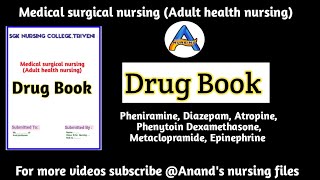 Drug bookDrug studyDrug file in Medical surgical nursingAdult health nursing [upl. by Laehcor]