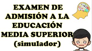 Examen de admisión preparatoria simulador [upl. by Itnaihc]