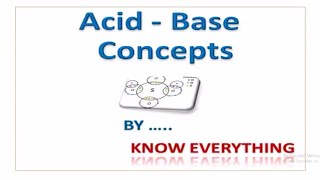 acid base conceptsArrhenius  Bronsted Lowry and Lewis concept [upl. by Nangatrad]