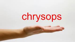 How to Pronounce chrysops  American English [upl. by Krall]