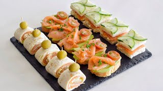 3 Recetas de CANAPÉS con Salmón Ahumado para tu Fiesta  Fáciles y Deliciosos  DarixLAB [upl. by Laetitia]