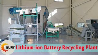 Lithium Battery Recycling Machine  Liion Battery Processing Plant [upl. by Ruhtua]