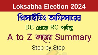 Presiding Officers Total Work Summary Loksabha Election 2024 [upl. by Nanis]