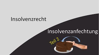 Insolvenzrecht 7  Insolvenzanfechtung Teil 2 [upl. by Hirai]