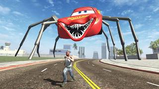 Franklin Escape from Lightning McQueen Head Eater in Indian Bike Driving 3D [upl. by Otto]