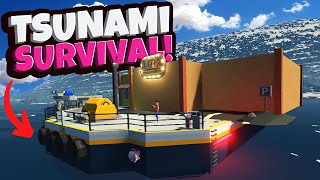 Using The FNAF Pizzeria to Survive a TSUNAMI in Stormworks Multiplayer [upl. by Ainniz]