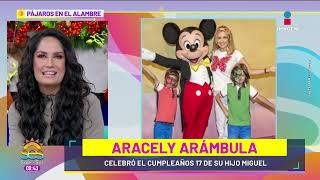 ¡Aracely Arámbula CELEBRA 17 años de su hijo Miguel  Sale el Sol [upl. by Origra932]