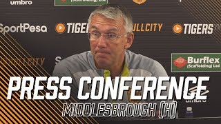 Middlesbrough h  Nigel Adkins Press Conference [upl. by Pussej13]