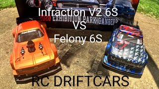 Infraction V2 6S VS Felony 6S rcdriftcars rc fullsend arrma arrmatough arrmarc fun rcdrift [upl. by Kragh]