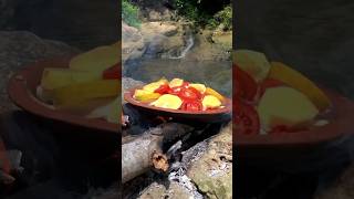 Recipe fish steam  Cooking in nature shorts cooking asmr [upl. by Ajnotal]