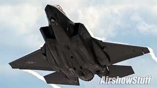 In The Box CLOSE F35 Demo with Pyro  Battle Creek Airshow 2022 [upl. by Baum]