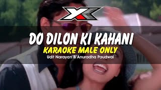 Do Dilon Ki Kahani Karaoke  Male Only  Dil Kya Kare  Ajay Devgan  Kajol  Udit Narayan [upl. by Peddada]