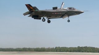 F35B Completes First Vertical Takeoff amp Landing [upl. by Aicil937]