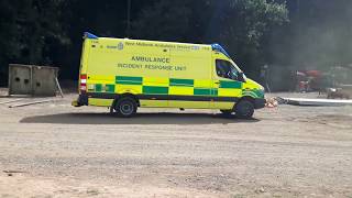 West Midlands Ambulance Service HART x2 ambulances leaving scene [upl. by Ellon]