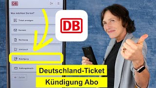 DeutschlandTicket Abo kündigen im Abo Portal der DB Smartphone einfach erklärt [upl. by Tnilc]