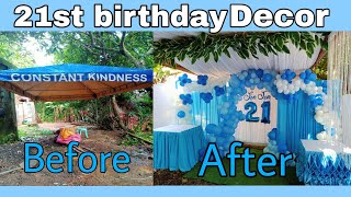 21st BIRTHDAY DECORATION Ideas  home based venue [upl. by Griffy]