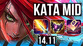 KATARINA vs AURELION SOL MID  7 solo kills 1400 games 1537 Legendary  KR Master  1411 [upl. by Arod]