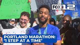 Thousands run in Portland Marathon ‘Told myself 1 step at a time’ [upl. by Lona]